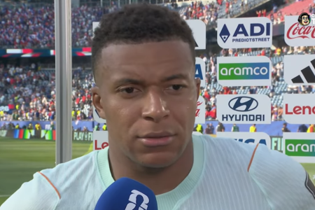 Kylian Mbappé, astro da França, em entrevista após jogo da Copa do Mundo