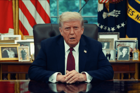 Donald Trump, presidente dos EUA, país sede da Copa do Mundo 2026