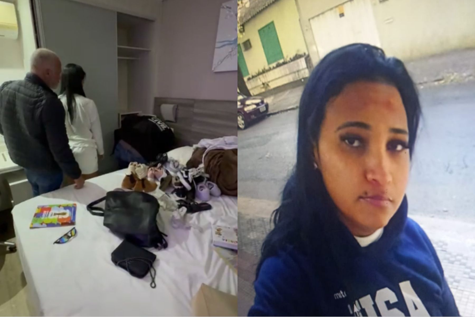 Vídeo mostra quarto de hotel onde diarista que matou casal de idosos estava escondida