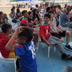 Em abrigo após terremotos, venezuelanos comemoram a vitória da Espanha na Copa do Mundo