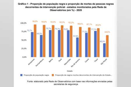 Gráfico elaborado pela Rede de Observatórios com base nas informações enviadas pelas secretarias de segurança • Rede de Observatórios