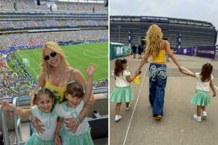 Virgínia leva filhas para ver jogo da Copa do Mundo no estádio pela primeira vez