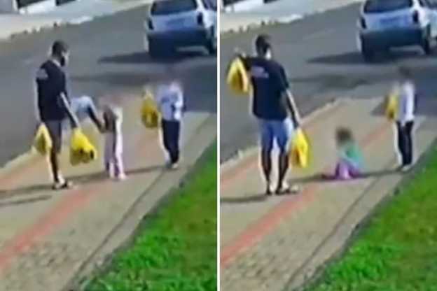 Homem chutou o rosto da filha de apenas três anos por causa do choro dela, diz PC