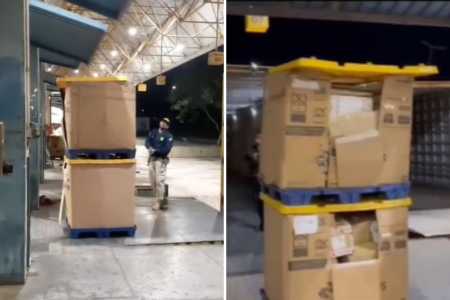 Homem se esconde em caixa dentro de caminhão dos Correios e é preso em Goiás