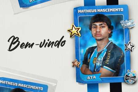 Matheus Nascimento reforça o Grêmio • Divulgação/Grêmio