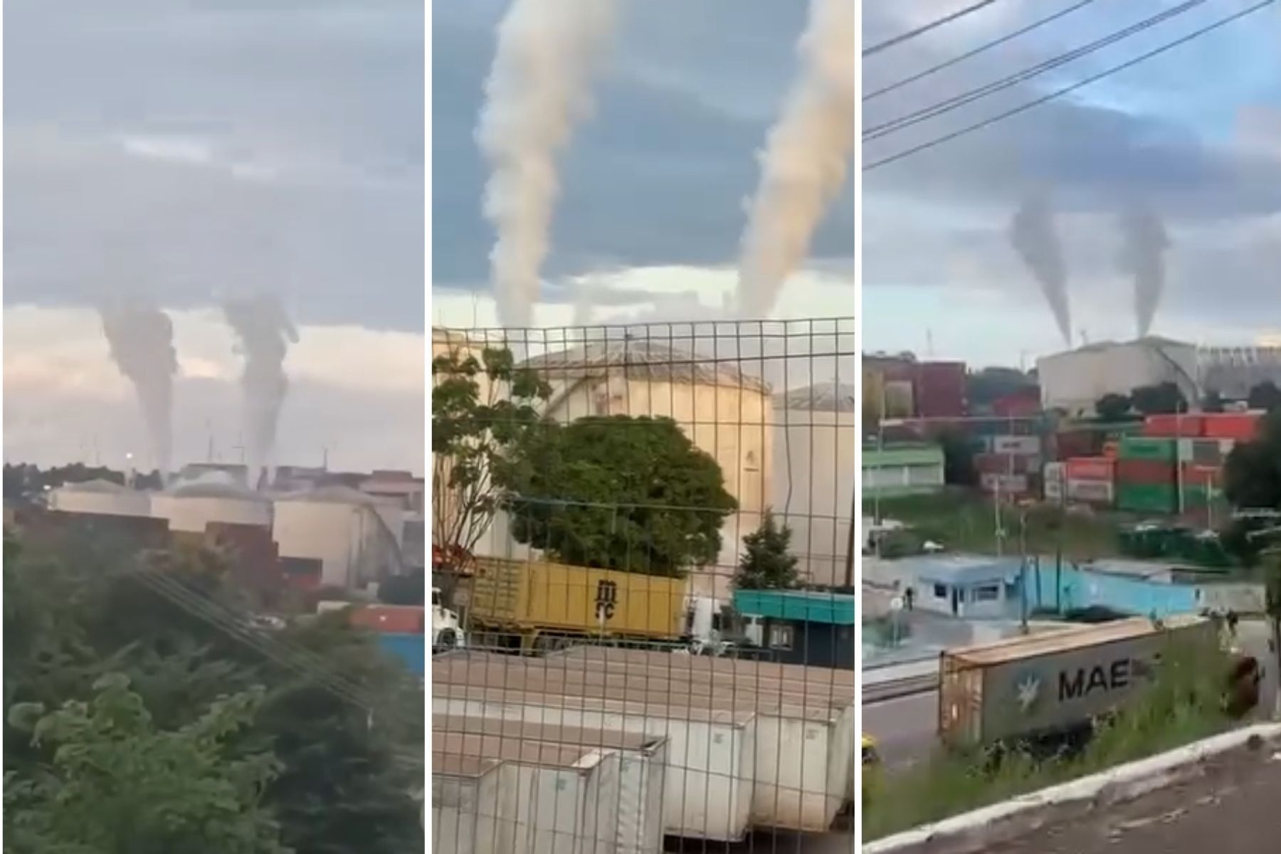 Vídeo flagra vazamento de gás tóxico em Manaus; veja