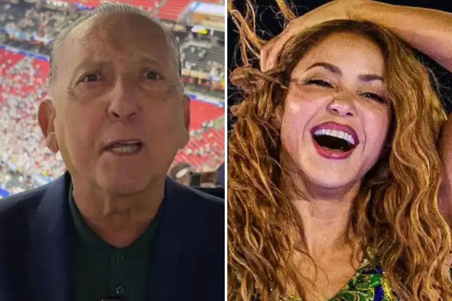Galvão Bueno provoca Piqué: 'Shakira tem mais Copas do Mundo que o ex-marido'