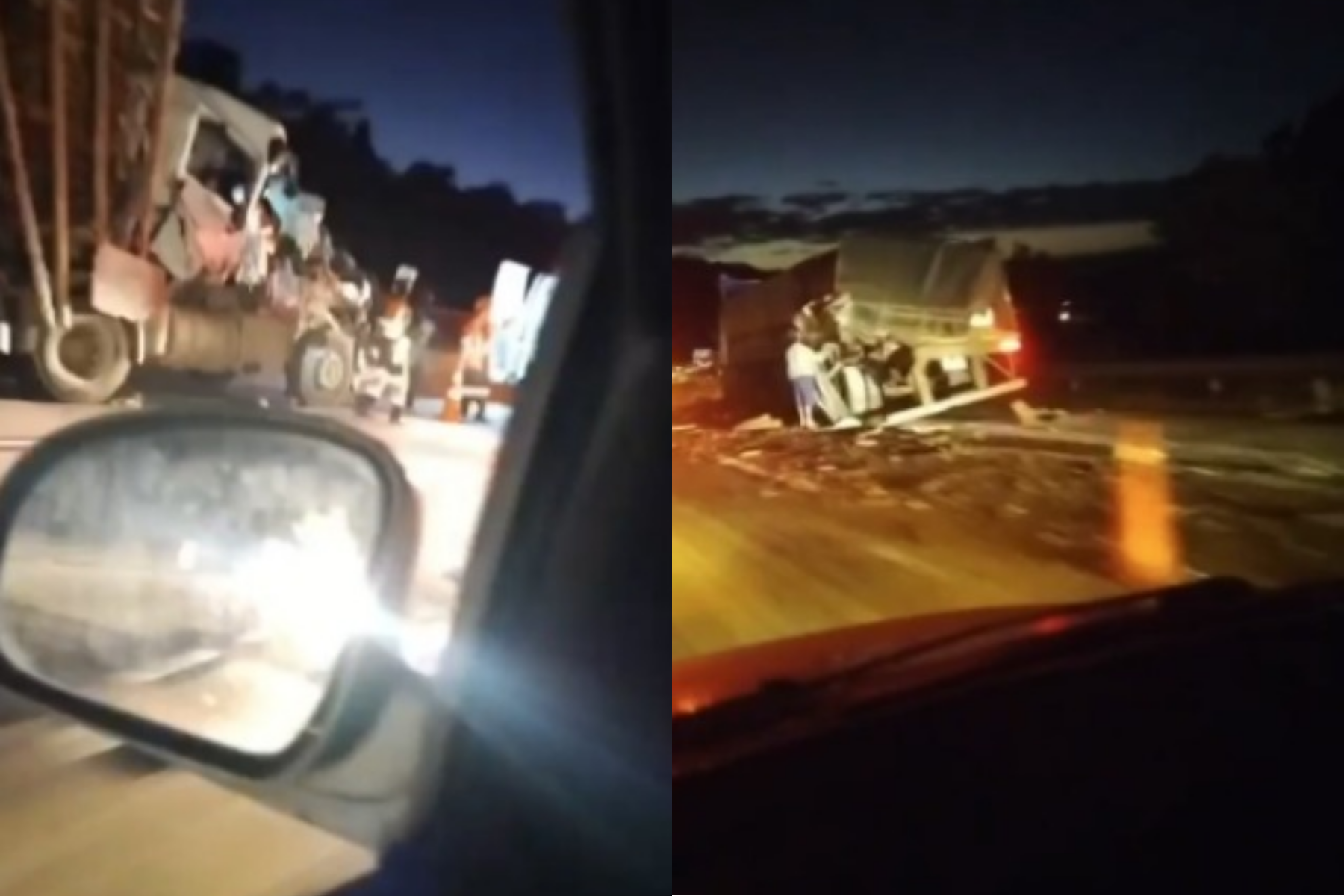 Batida entre carretas deixa criança ferida na BR-381 em MG