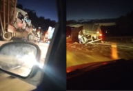 Batida entre carretas deixa criança ferida na BR-381 em MG