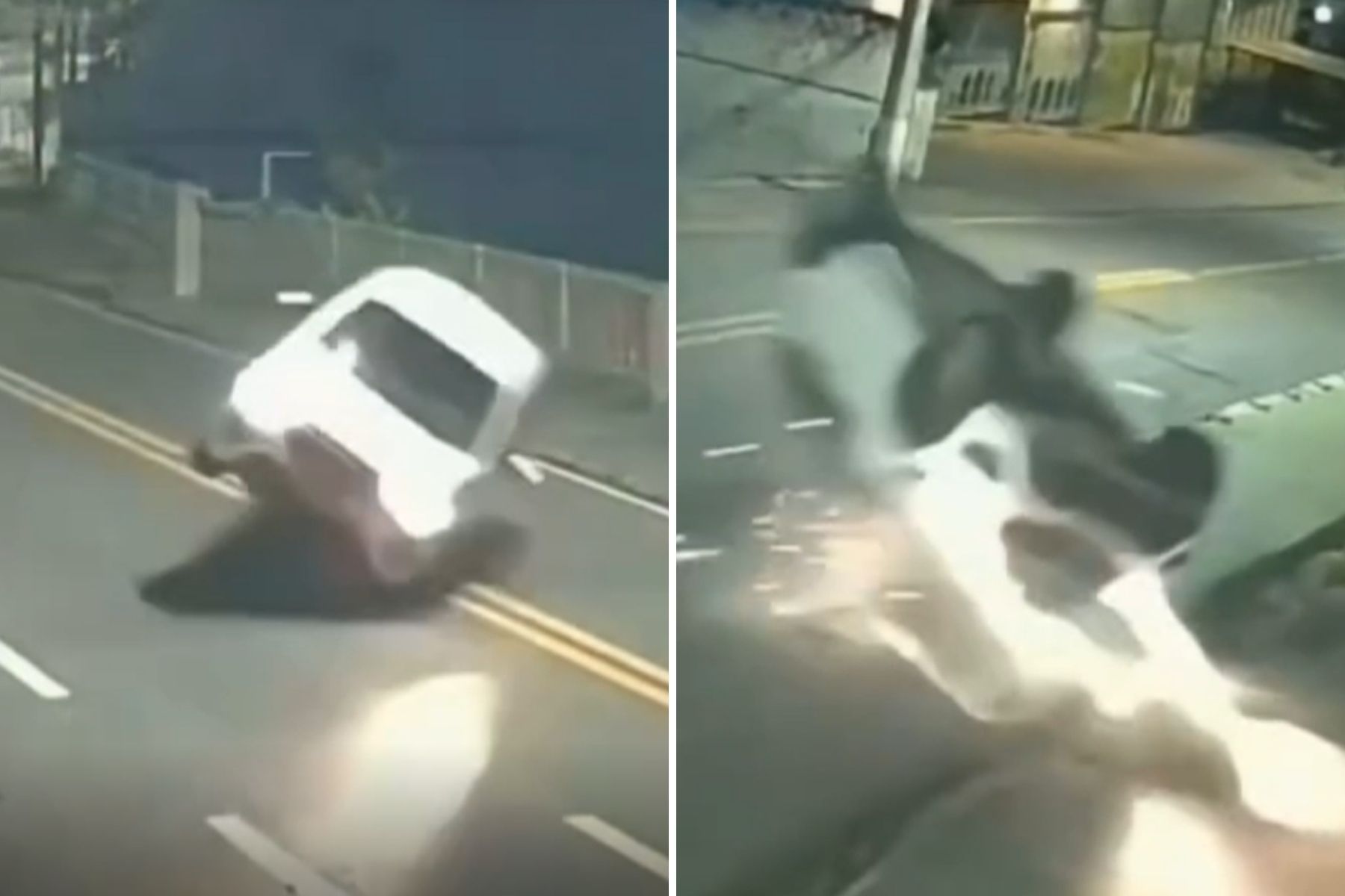 Motorista capota carro em via pública e continua rota normalmente em SC; veja vídeo