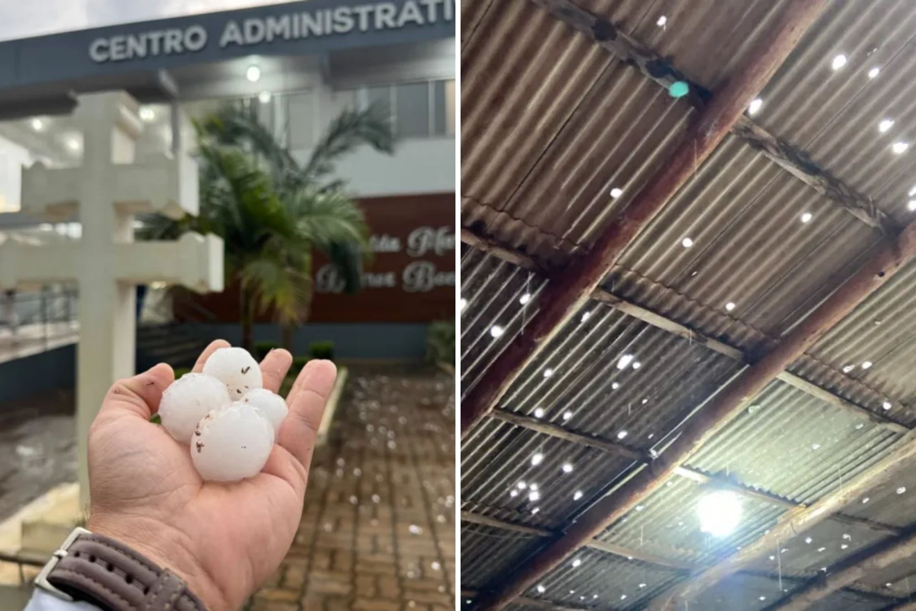 Chuva de granizo de 5 minutos danifica ao menos 500 casas no RS; ventos causaram destelhamento