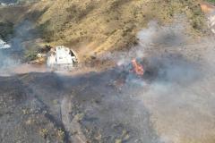 Incêndio de grandes proporções na Serra do Curral mobiliza força-tarefa dos bombeiros em BH