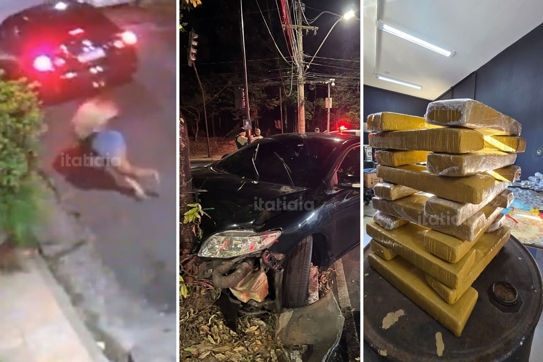 Vídeo: discussão, atropelamento e fuga terminam com apreensão de arsenal de drogas em BH
