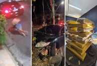 Vídeo: discussão, atropelamento e fuga terminam com apreensão de arsenal de drogas em BH