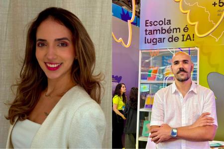 Advogada especialista em Direito Digital, Aryell Lustosa. E especialista em Educação e Inteligência Artificial, Tiago Belotte • Divulgação