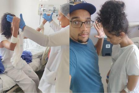 Eniliane ficou 71 dias no hospital • Imagens cedidas à Itatiaia