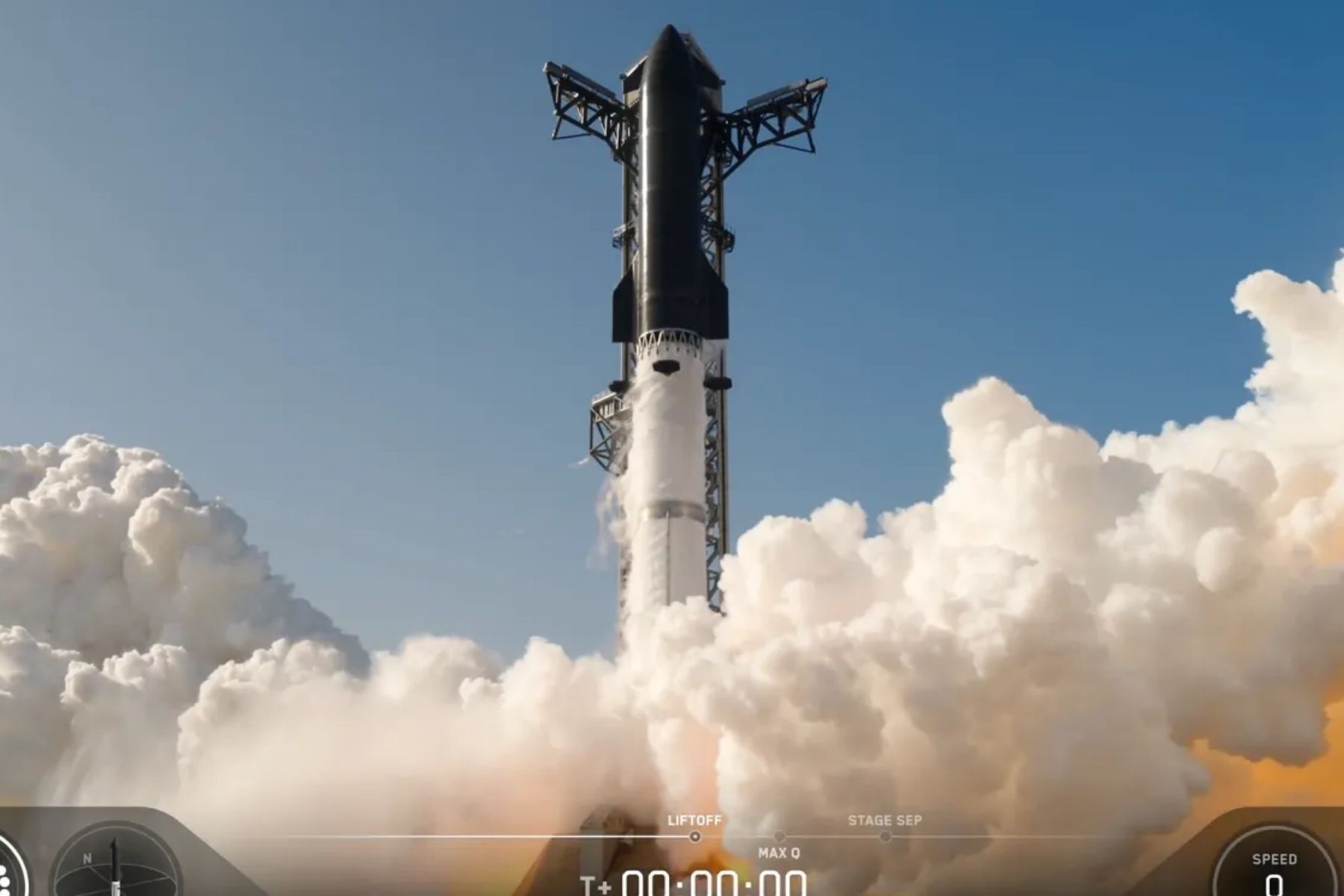 Starship da SpaceX conclui missão com pouso no mar; veja vídeo