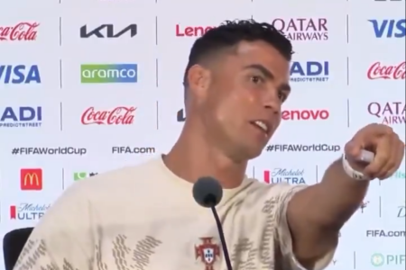Cristiano Ronaldo em entrevista coletiva pré-jogo entre Portugal e Espanha pela Copa do Mundo 2026