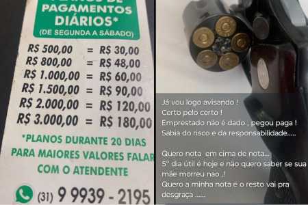 Criminosos utilizam grupos de mensagens como forma de espalhar o medo e intimidar outras pessoas que estejam com pagamentos em atraso • Itatiaia