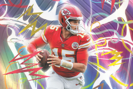 Detalhes de uma das cartas de Patrick Mahomes