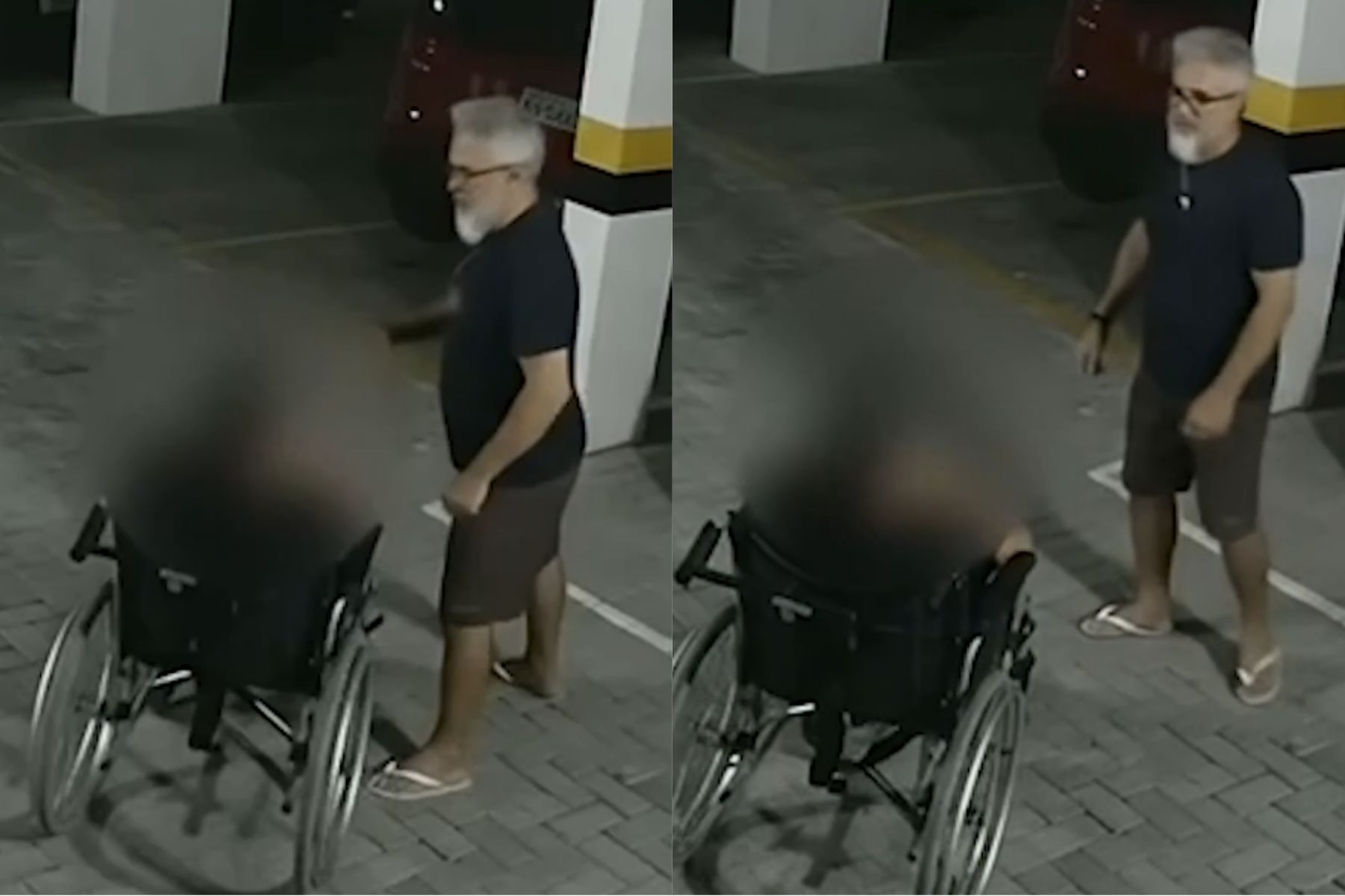 Pai é filmado agredindo filho cadeirante com socos em condomínio em João Pessoa