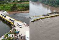 Ponte reconstruída após enchente volta a ser destruída por chuvas no Rio Grande do Sul