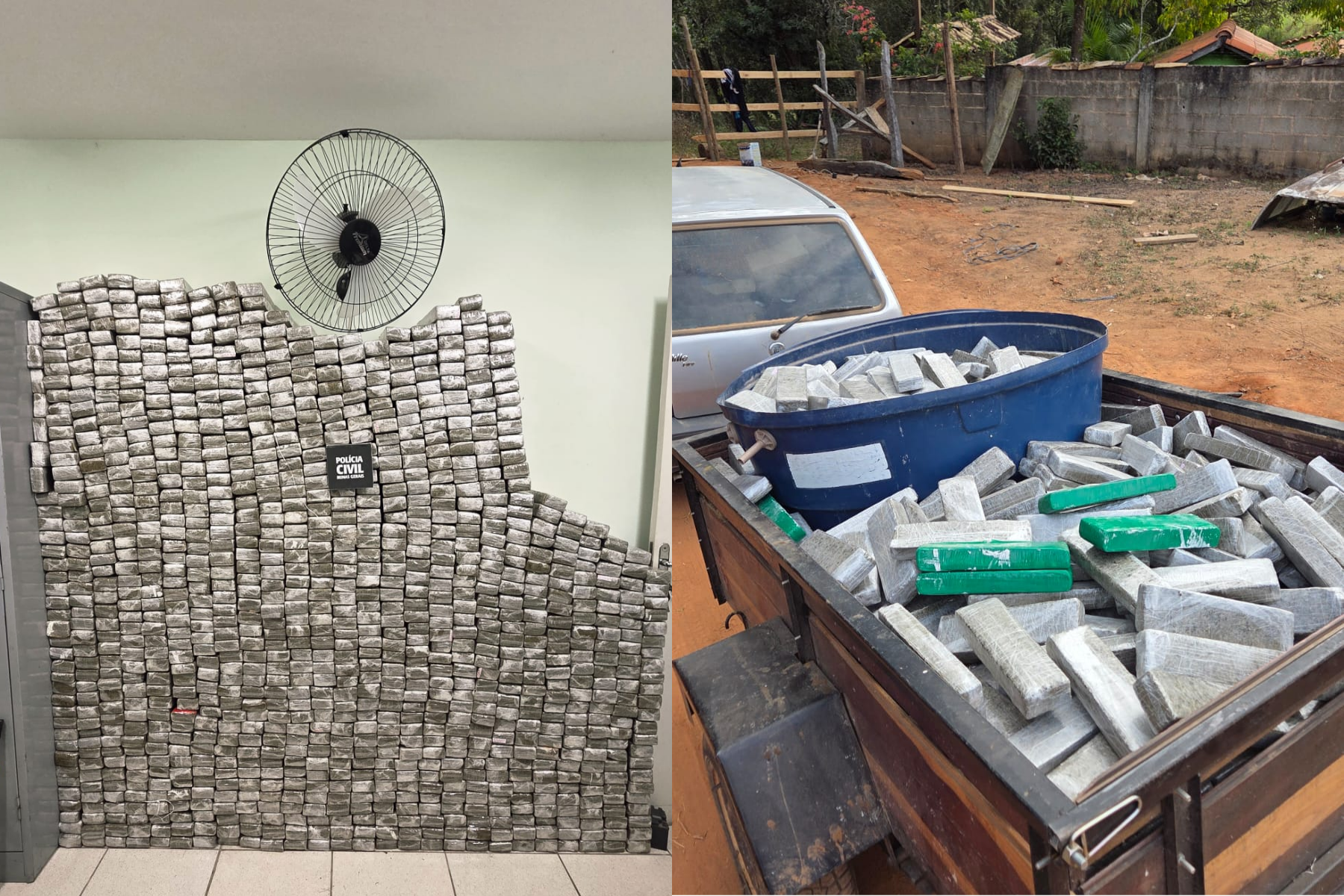 Homem é preso e 1,5 tonelada de maconha é apreendida em MG