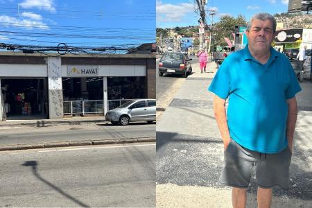 Antônio Eustáquio acompanha o crescimento do comércio na Rua Úrsula Paulino há 40 anos. Aline Campolina | Itatiaia
