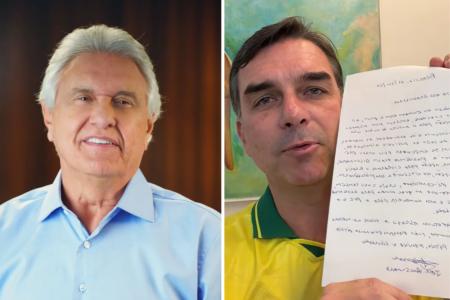 Caiado ironiza carta de Bolsonaro para Flávio: '45 anos, leu uma carta do pai'