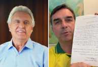 Caiado ironiza carta de Bolsonaro para Flávio: '45 anos, leu uma carta do pai'