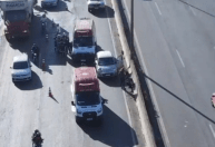 Mulher é atropelada no Anel Rodoviário e acidente causa congestionamento em BH