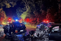 Acidente entre carros na MG-111 provoca quatro mortes