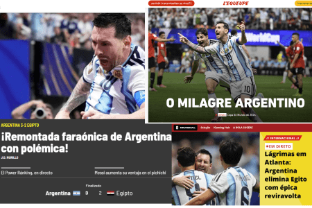 Marca, L'Équipe e ABola após classificação épica da Argentina • Reprodução