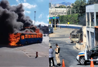 Vídeo: ônibus pega fogo em BH e mobiliza Corpo de Bombeiros