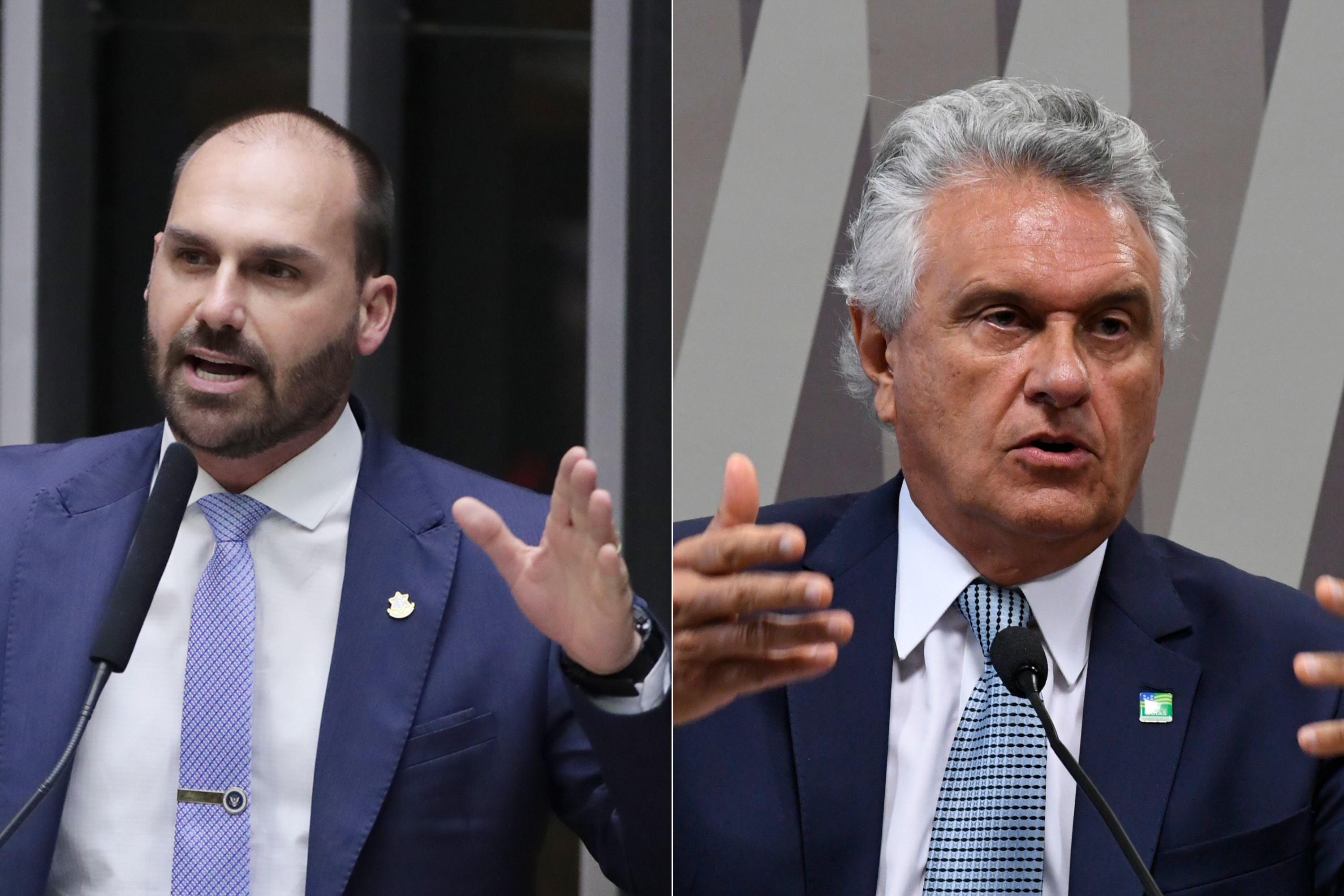 Eduardo e Caiado trocam farpas sobre 'green card' concedido pelo governo Trump