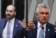 Eduardo e Caiado trocam farpas sobre 'green card' concedido pelo governo Trump
