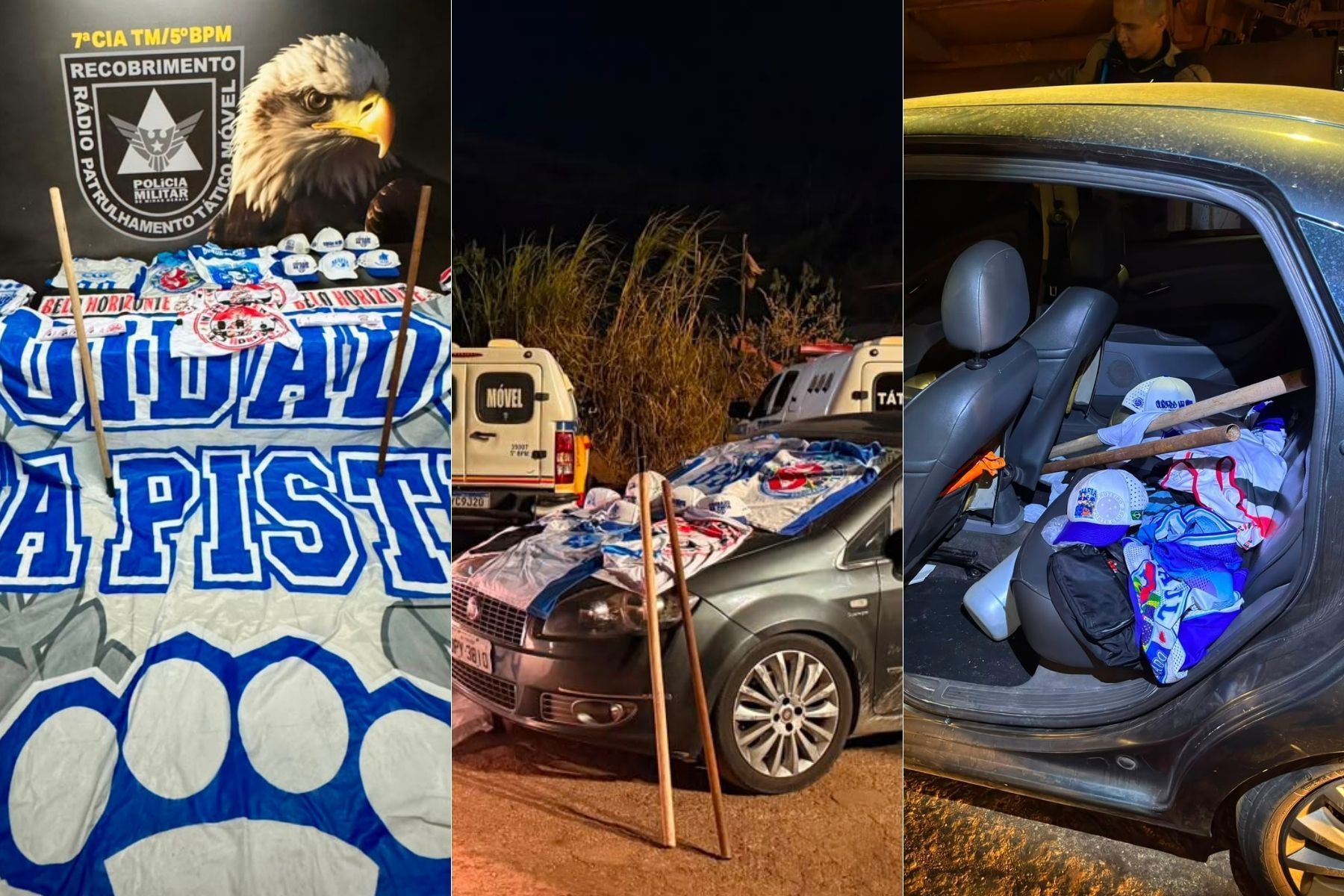 Integrantes da Máfia Azul são presos após tentativa de ataque contra torcida do Botafogo em BH