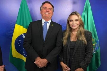 Celina Leão e o ex-presidente Jair Bolsonaro; a governadora declarou apoio a Bolsonaro nas eleições presidenciais de 2022 e manteve aliança com lideranças do PL no Distrito Federal • Reprodução: Redes Socials / Celina Leão