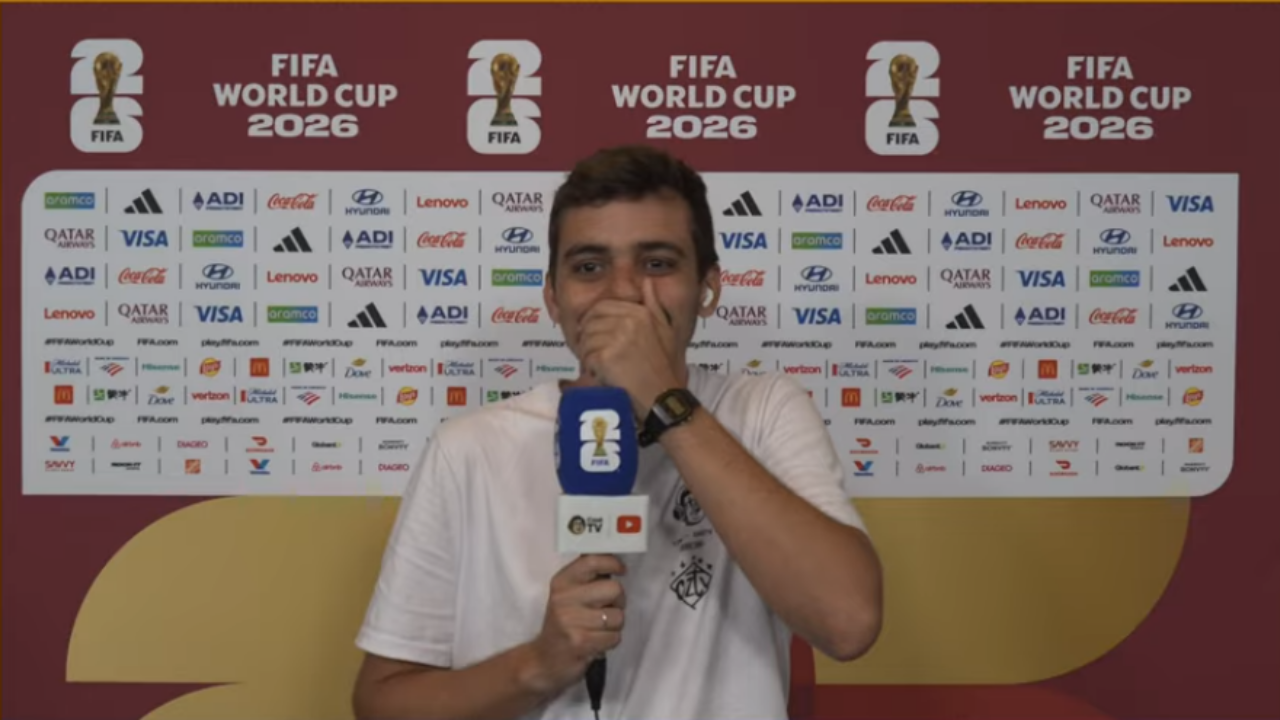 Repórter da CazéTV se emociona após entrevista com Cristiano Ronaldo: 'Que moral'