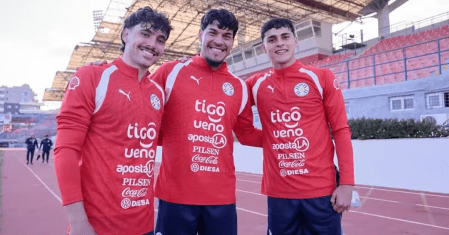 Mauricio, Gustavo Gómez e Ramón Sosa, paraguaios do Palmeiras • Divulgação/Paraguai