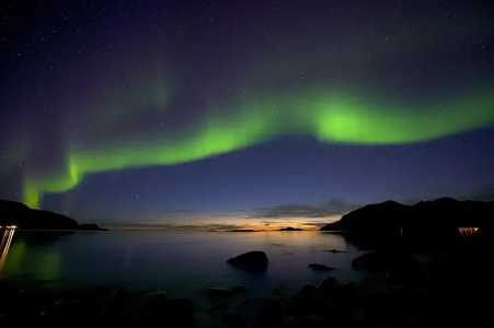 Aurora boreal é um dos principais atrativos turísticos da Noruega • Divulgação/Tromvik Kvaloya