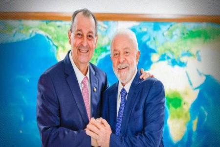 O presidente Lula apoia a candidatura do senador Omar Aziz ao Governo do Amazonas nas eleições de 2026 • Ricardo Stuckert / PR