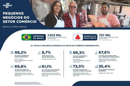 Estudo do Sebrae mostra força dos pequenos negócios • Arte Dhandara Entreportes/Itatiaia