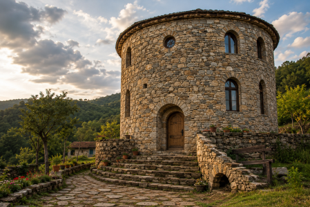Pai e filho constroem casa de pedra medieval sem experiência prévia
