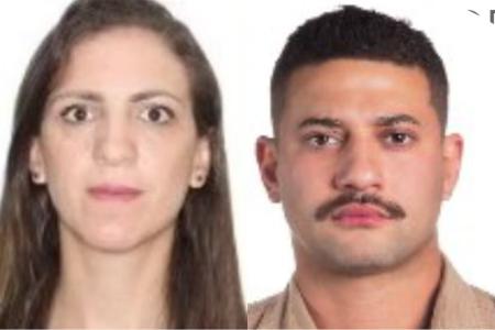 Capitã da Polícia Militar de Minas Gerais (PMMG), identificada como Michele Leão Azevedo e o sargento Eduardo Abner Pereira de Oliveira