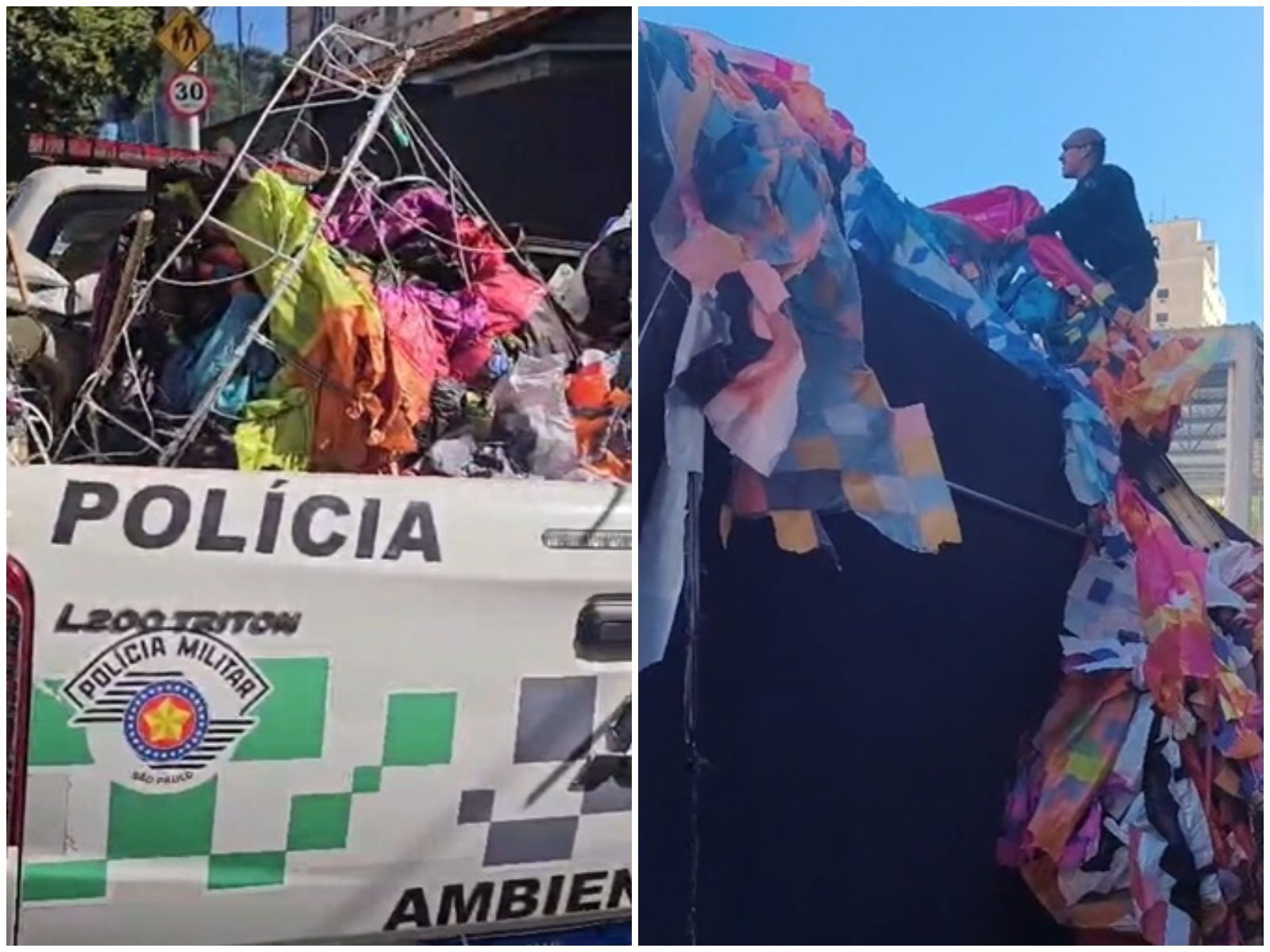 Vídeo: balão cai e atinge escola e igreja em Santos, litoral sul de São Paulo