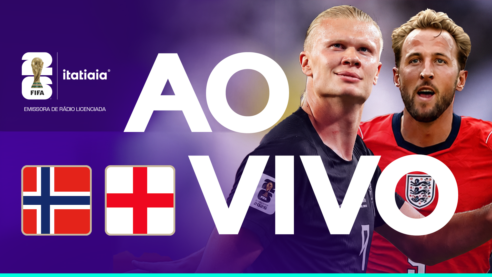 Noruega x Inglaterra: assista, ao vivo, à transmissão da Itatiaia