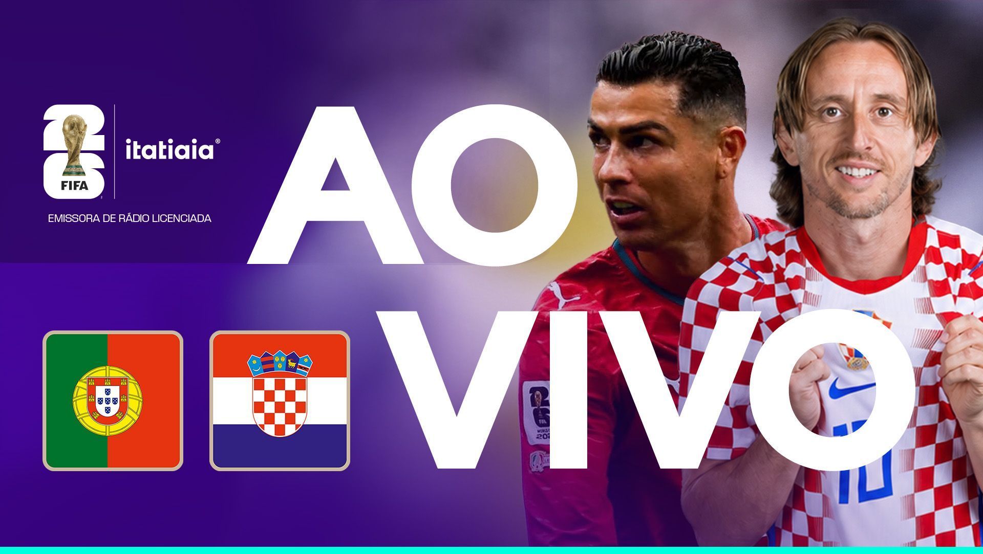 Portugal x Croácia: assista, ao vivo, à transmissão da Itatiaia