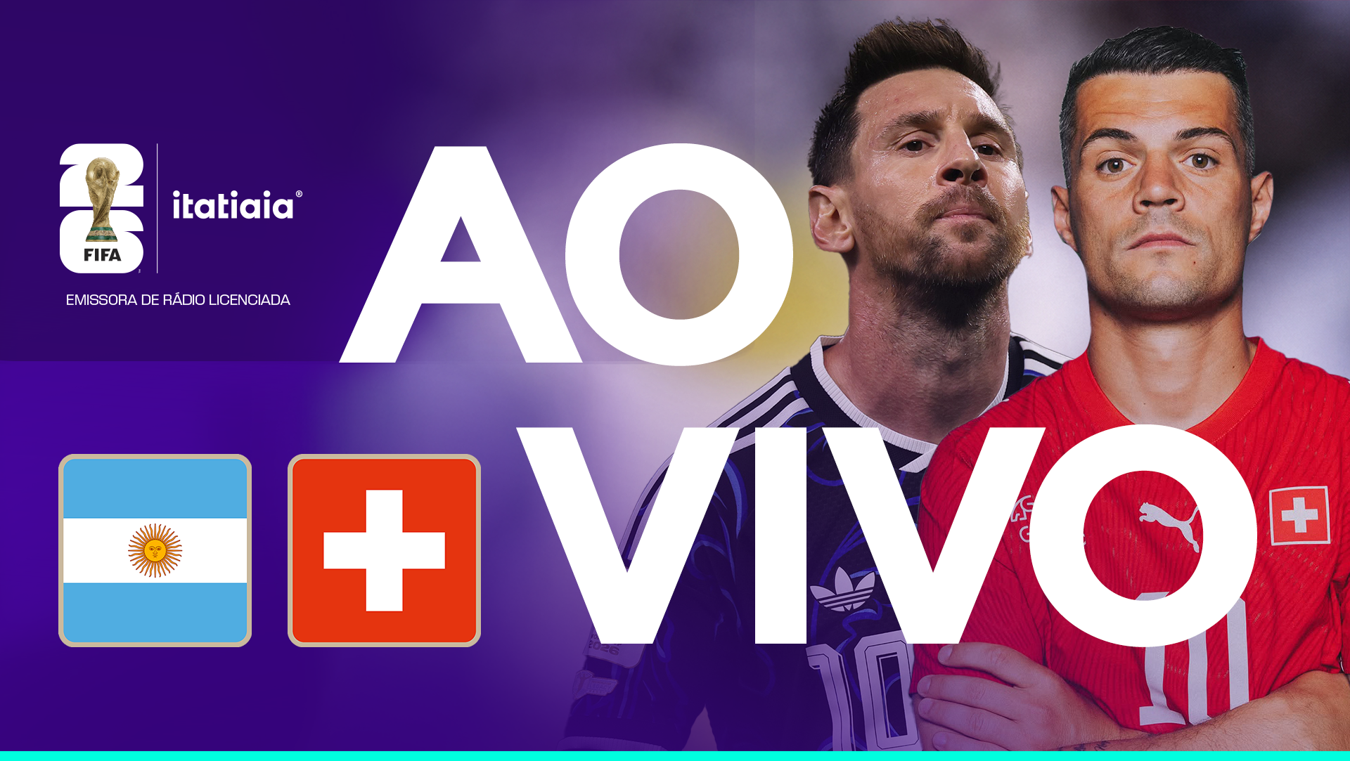 Argentina x Suíça: assista, ao vivo, à transmissão da Itatiaia