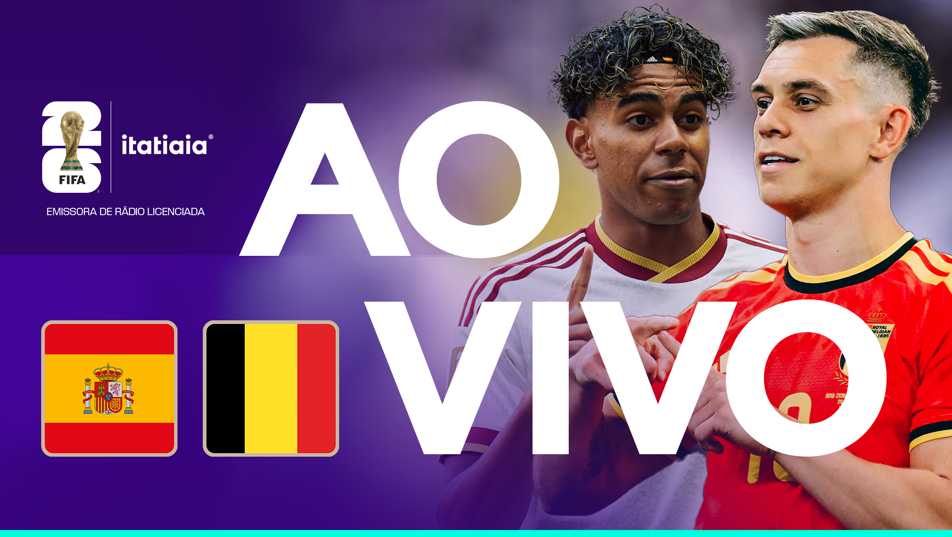 Espanha x Bélgica: assista, ao vivo, à transmissão da Itatiaia